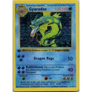 Gyarados Base Set Shadowless 1st Edition "Reprinted"